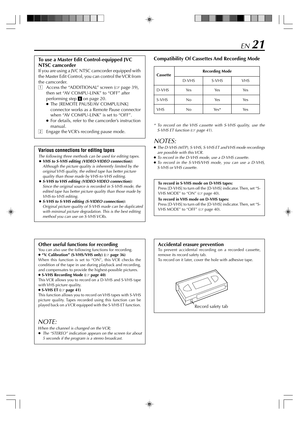 JVC SR-VD400E User Manual | Page 21 / 60