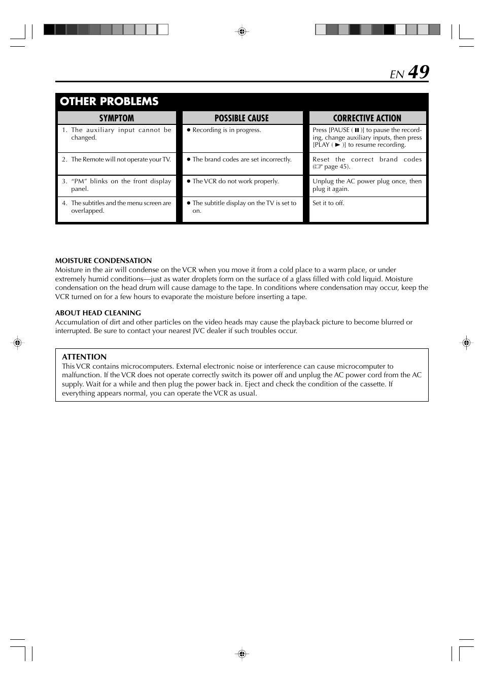 Other problems | JVC SR-VD400E User Manual | Page 49 / 60