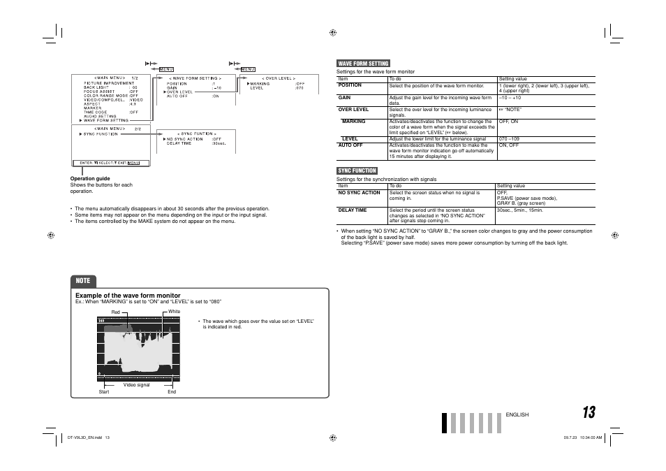 JVC DT-V9L3D User Manual | Page 13 / 46