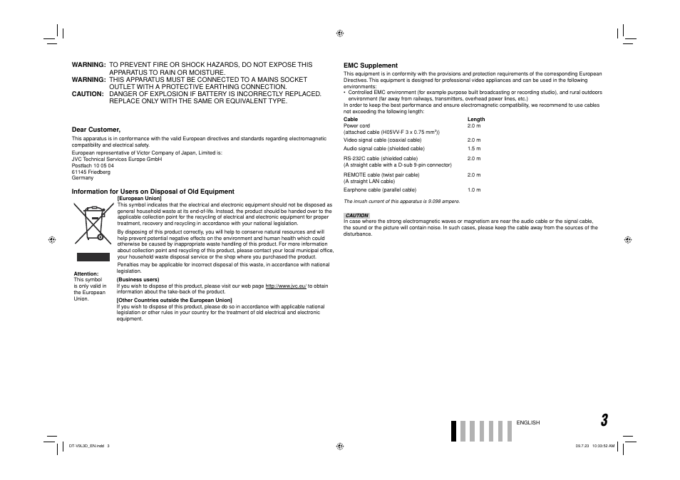 JVC DT-V9L3D User Manual | Page 3 / 46
