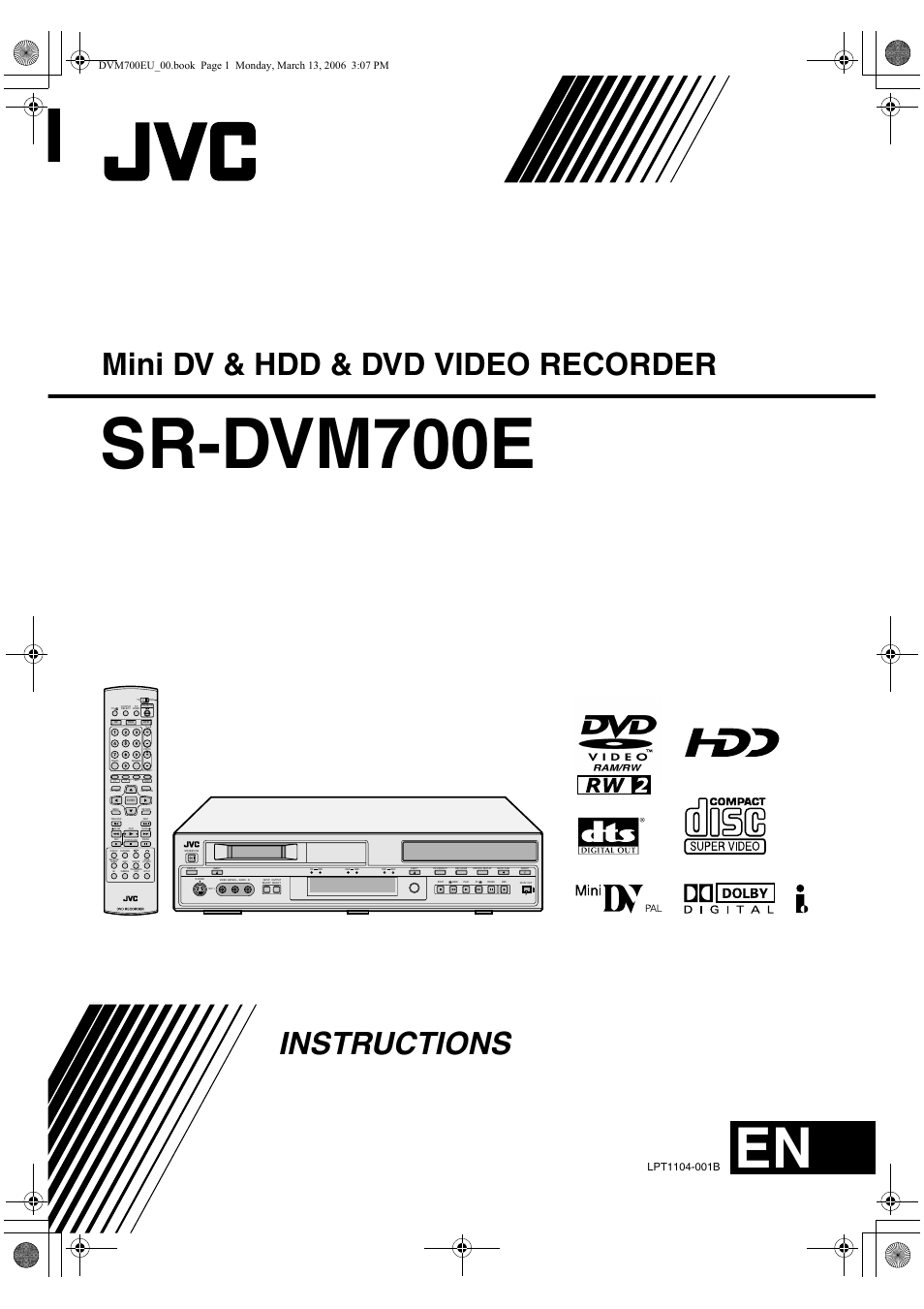 JVC SR-DVM700E User Manual | 76 pages