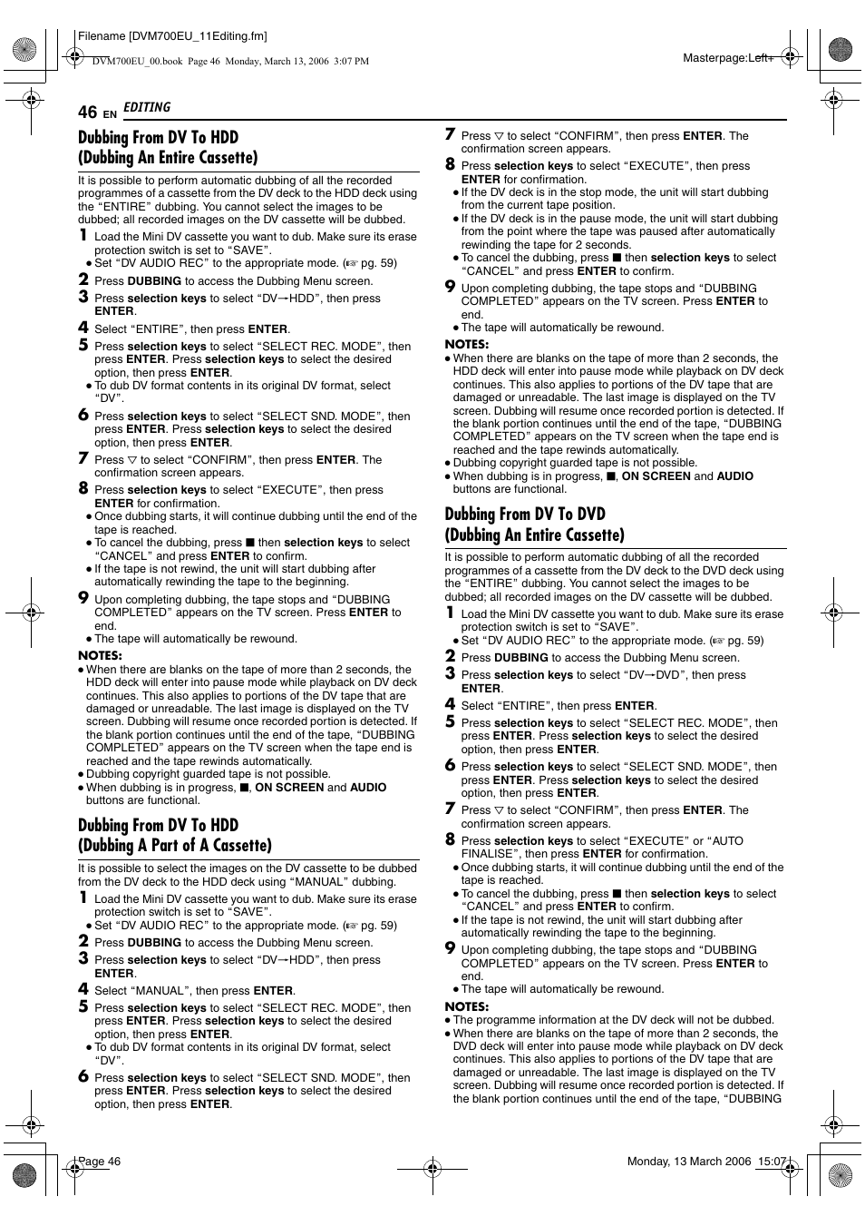 JVC SR-DVM700E User Manual | Page 46 / 76