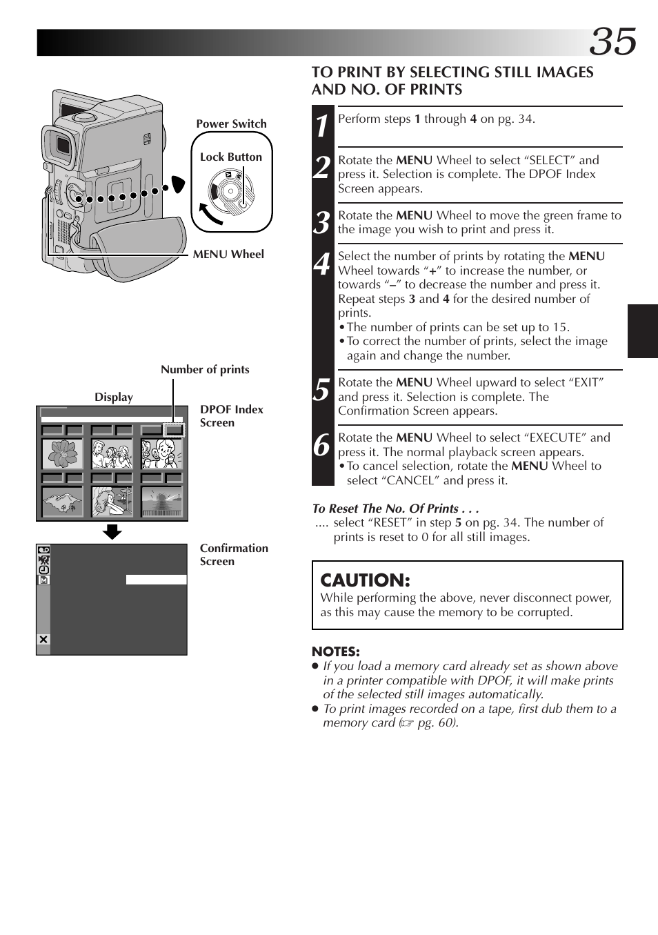 Caution | JVC GR-DVX48A User Manual | Page 35 / 100