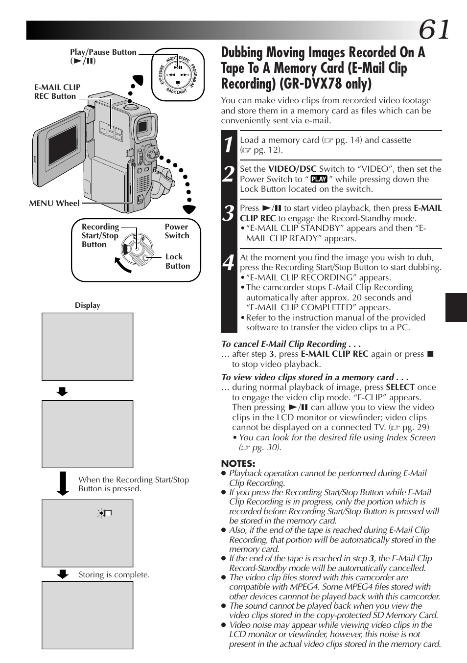 JVC GR-DVX48A User Manual | Page 61 / 100