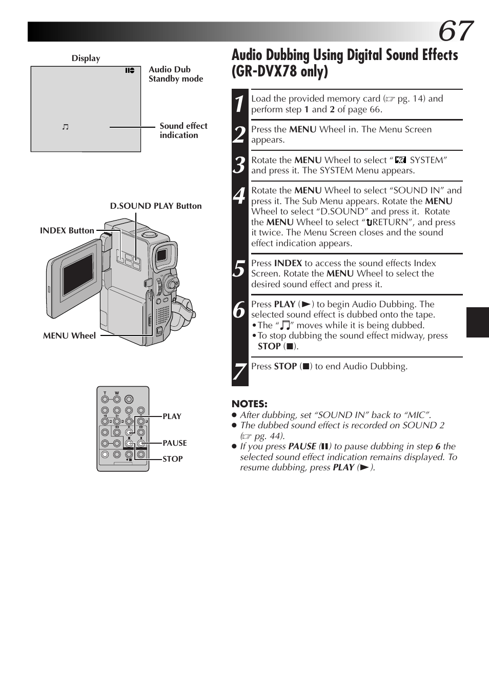 JVC GR-DVX48A User Manual | Page 67 / 100