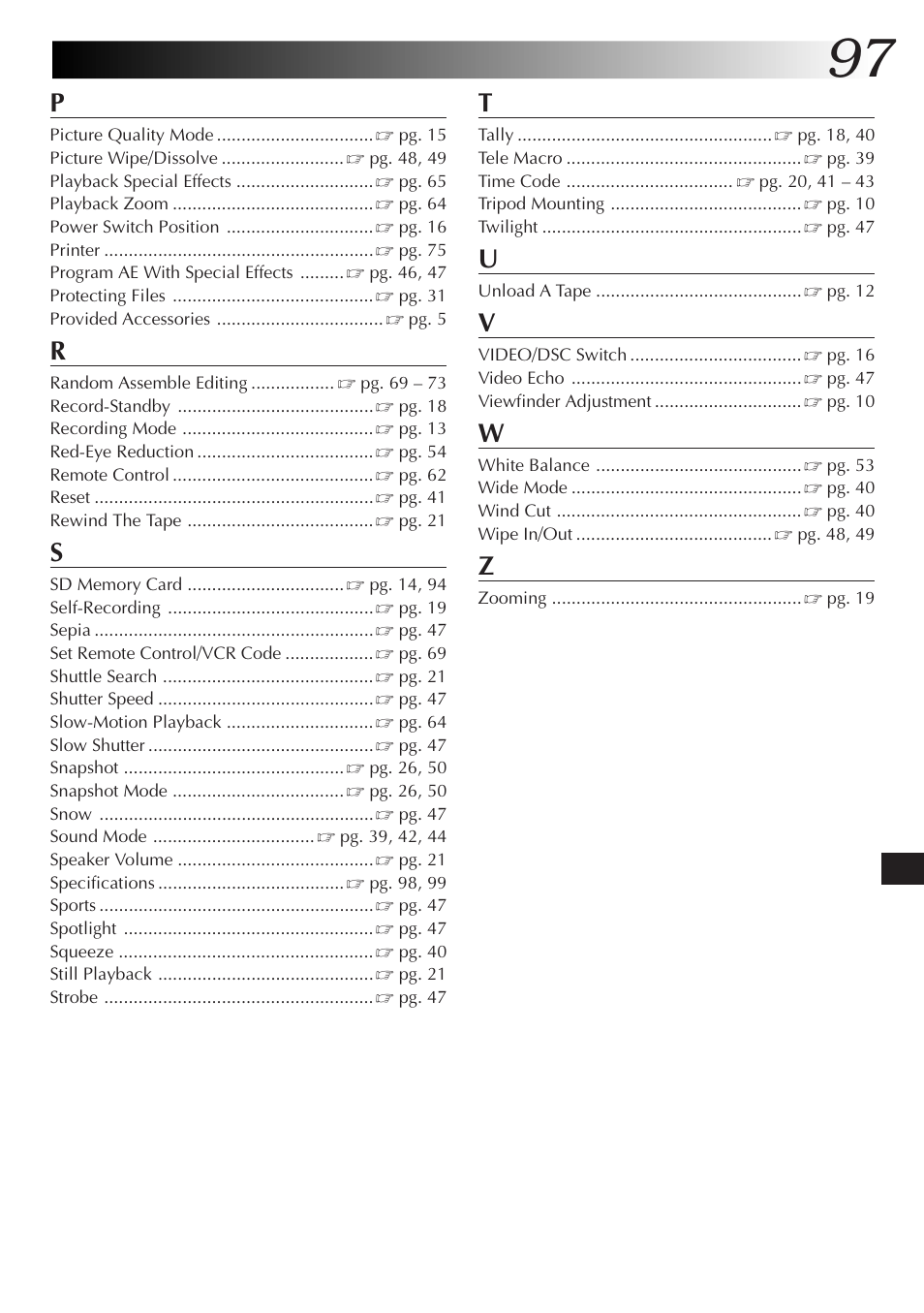 JVC GR-DVX48A User Manual | Page 97 / 100