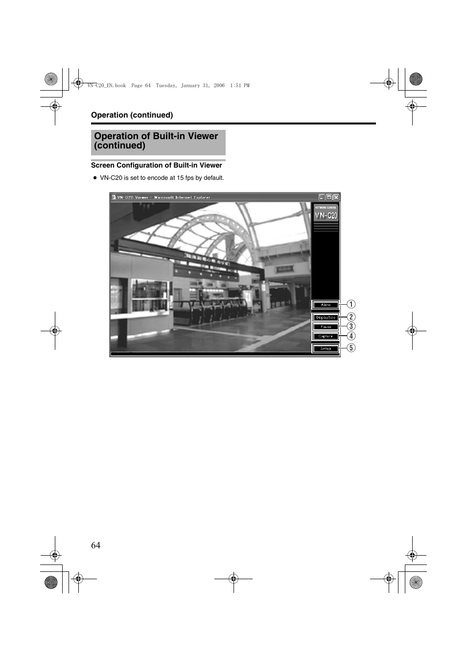 Operation of built-in viewer (continued) | JVC VN-C20 User Manual | Page 64 / 76