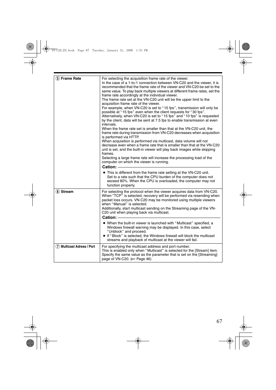 JVC VN-C20 User Manual | Page 67 / 76