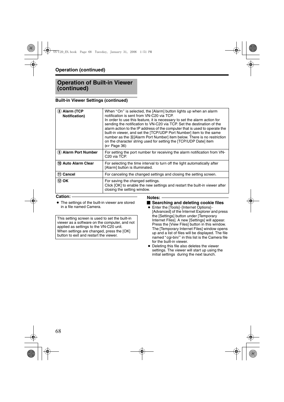 Operation of built-in viewer (continued) | JVC VN-C20 User Manual | Page 68 / 76