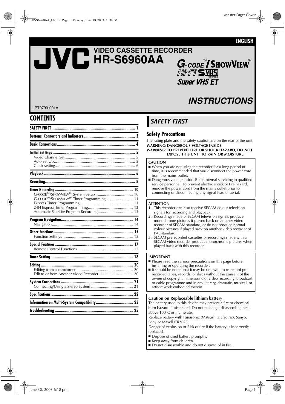 JVC 0703-AH-PJ-BJ User Manual | 28 pages