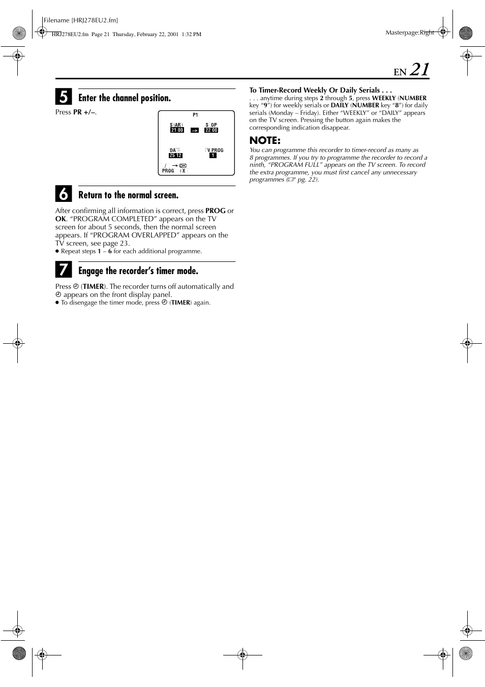 JVC HR-J278EU User Manual | Page 21 / 40