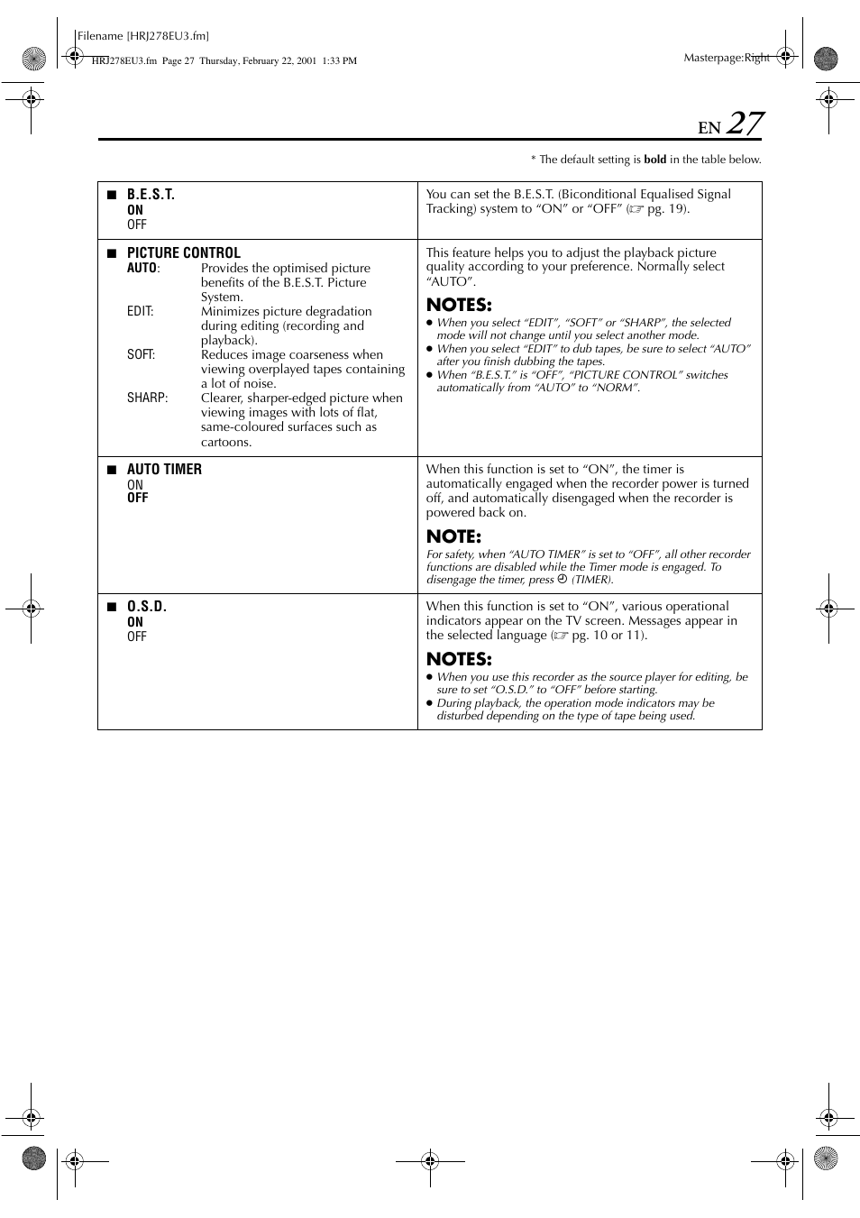 JVC HR-J278EU User Manual | Page 27 / 40
