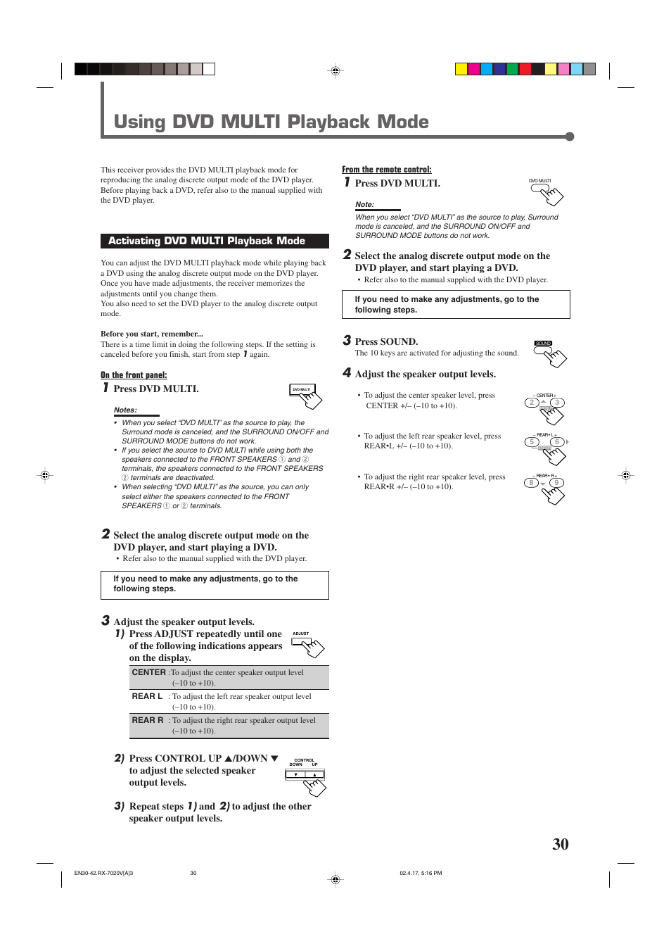 Using dvd multi playback mode | JVC RX-7022VSL User Manual | Page 33 / 46