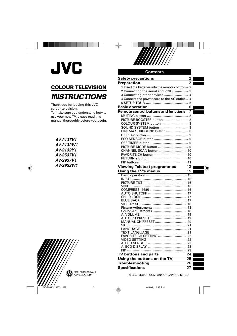 JVC 0403-NIC-JMT User Manual | 56 pages