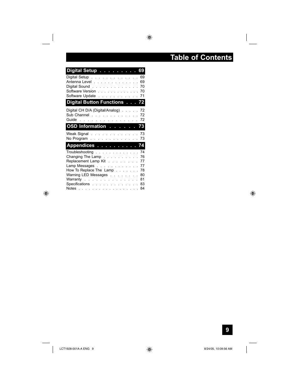 JVC HD-52G456 User Manual | Page 9 / 88