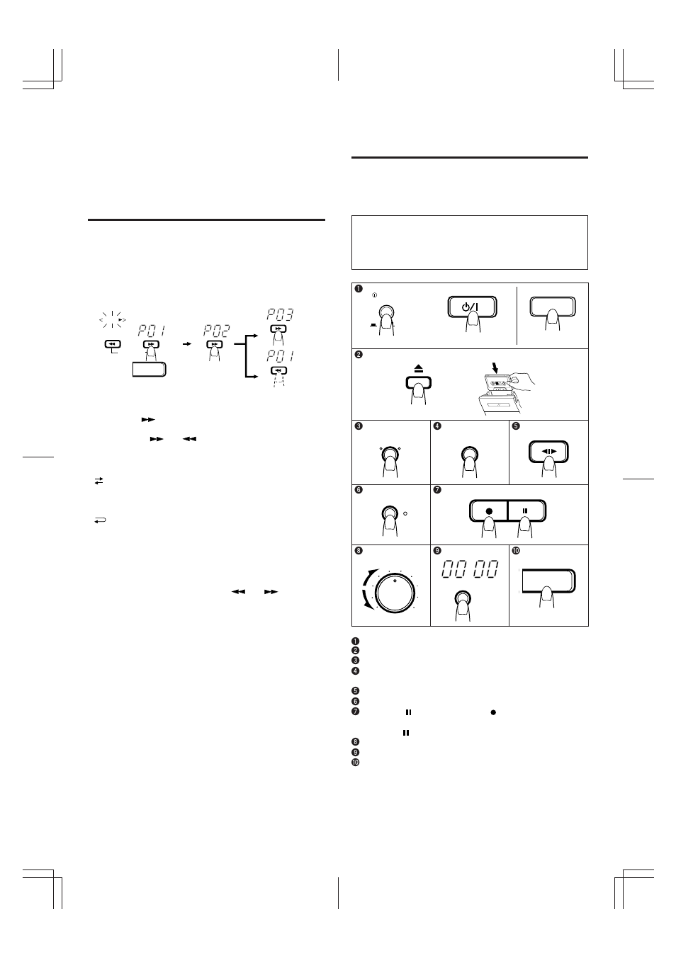 Multi music scan, Recording | JVC TD-W354 User Manual | Page 8 / 16