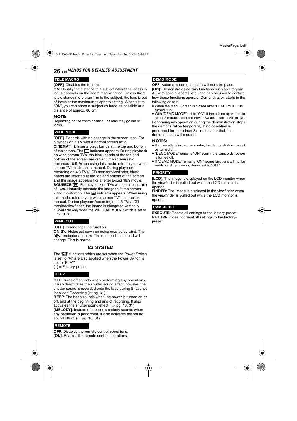 Pg. 26) | JVC GR-D63 User Manual | Page 26 / 56