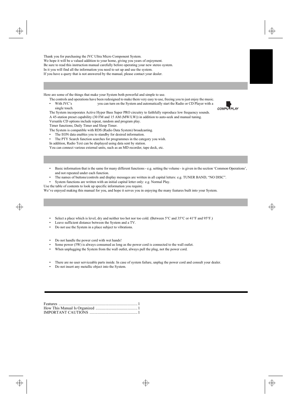 JVC UX-5500R User Manual | Page 5 / 23