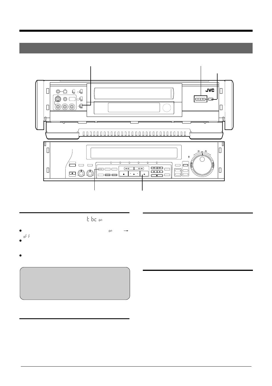 Adjustment of playback picture 6 playback, Auto tracking –/+ y/c timing 629 tbc pause/still | JVC SR-W5U User Manual | Page 23 / 36