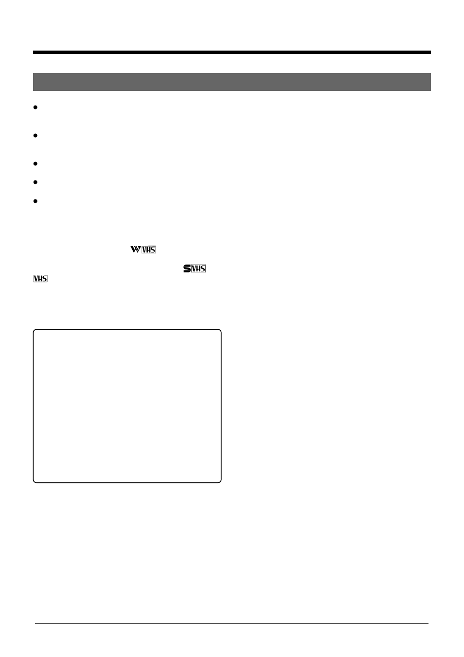 1 precautions, Features | JVC SR-W5U User Manual | Page 4 / 36