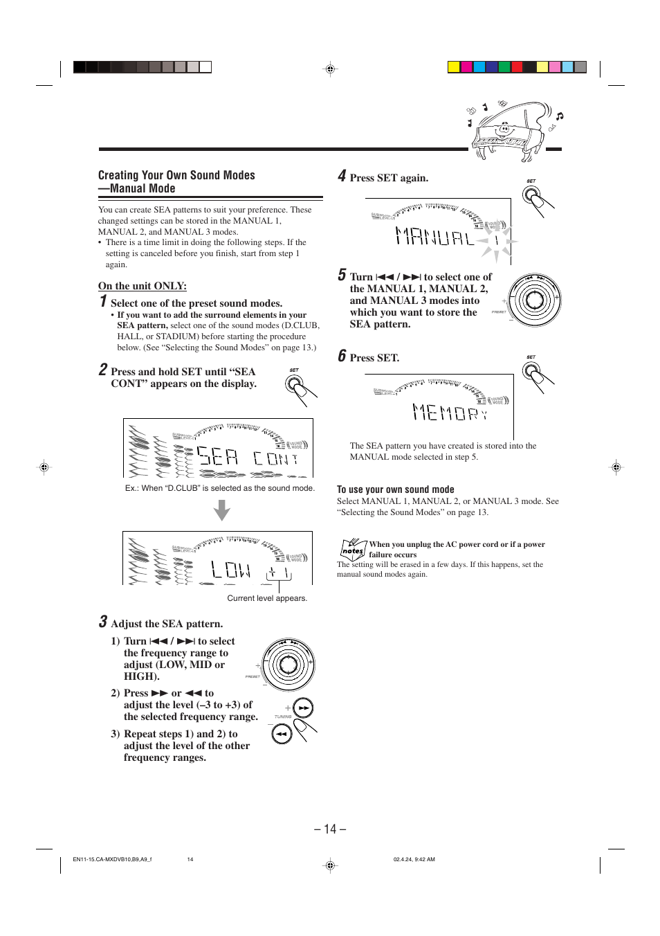 JVC CA-MXDVA9 User Manual | Page 17 / 72