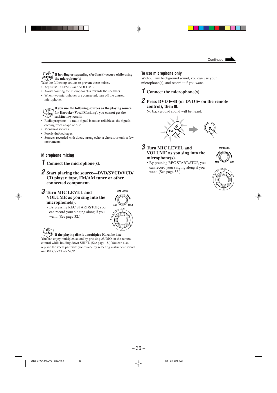 JVC CA-MXDVA9 User Manual | Page 39 / 72