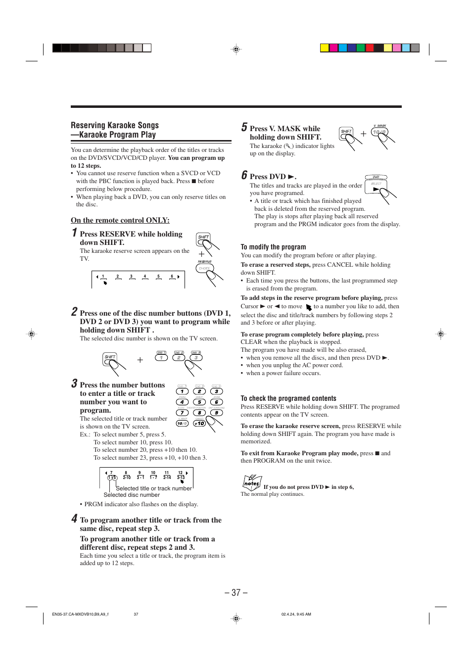 JVC CA-MXDVA9 User Manual | Page 40 / 72