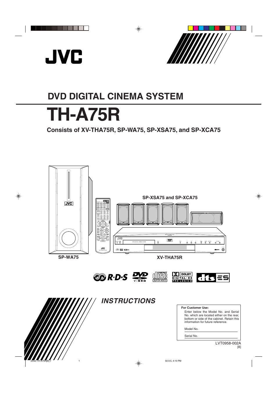 JVC SP-XCA75 User Manual | 76 pages