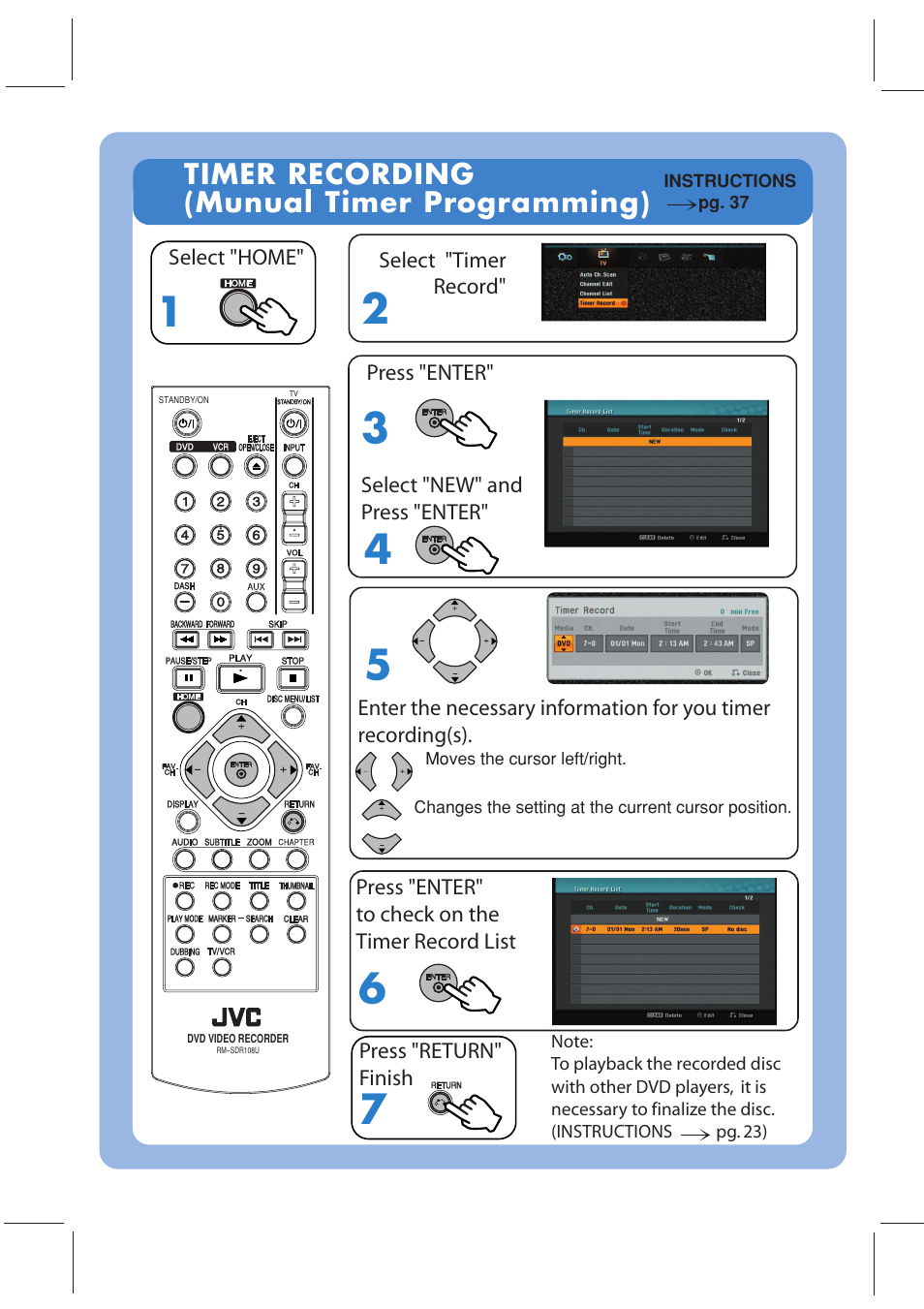 JVC DVD VIDEO RECORDER DR-MV99BU User Manual | Page 5 / 6