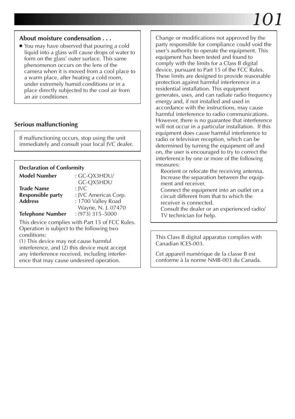 JVC GC-QX5HD User Manual | Page 101 / 104