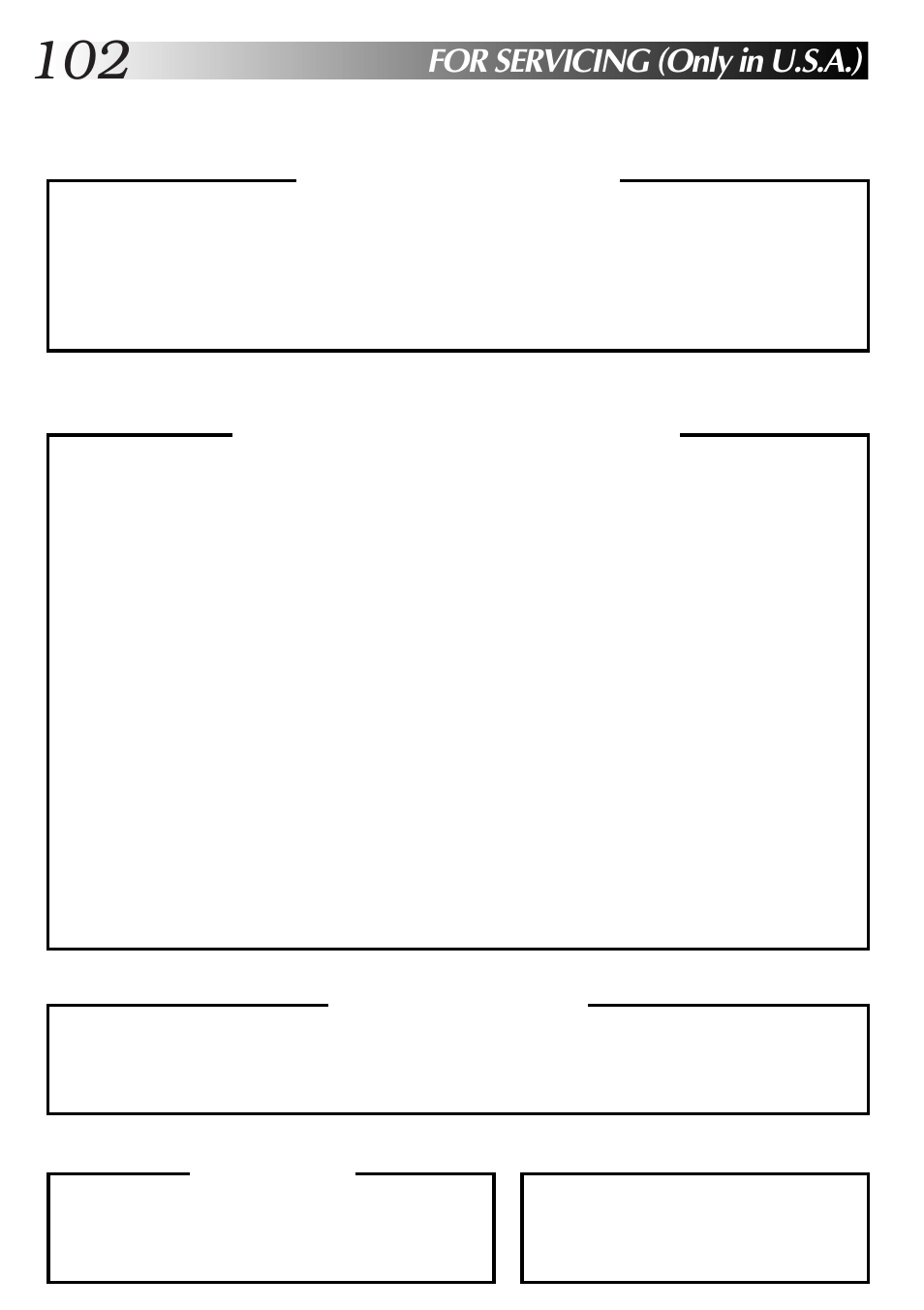 For servicing (only in u.s.a.), How to locate your jvc service center | JVC GC-QX5HD User Manual | Page 102 / 104