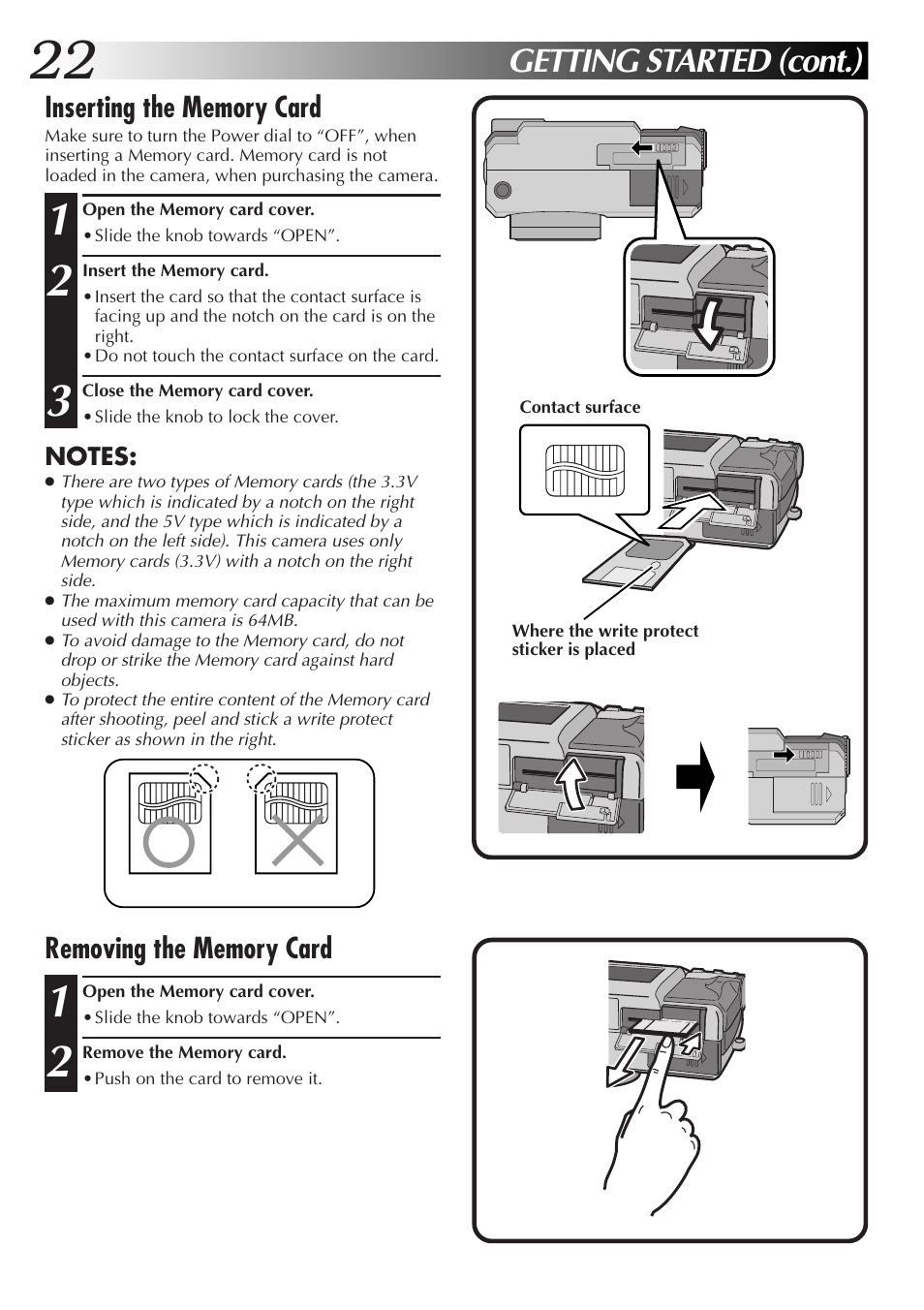 Getting started (cont.) | JVC GC-QX5HD User Manual | Page 22 / 104