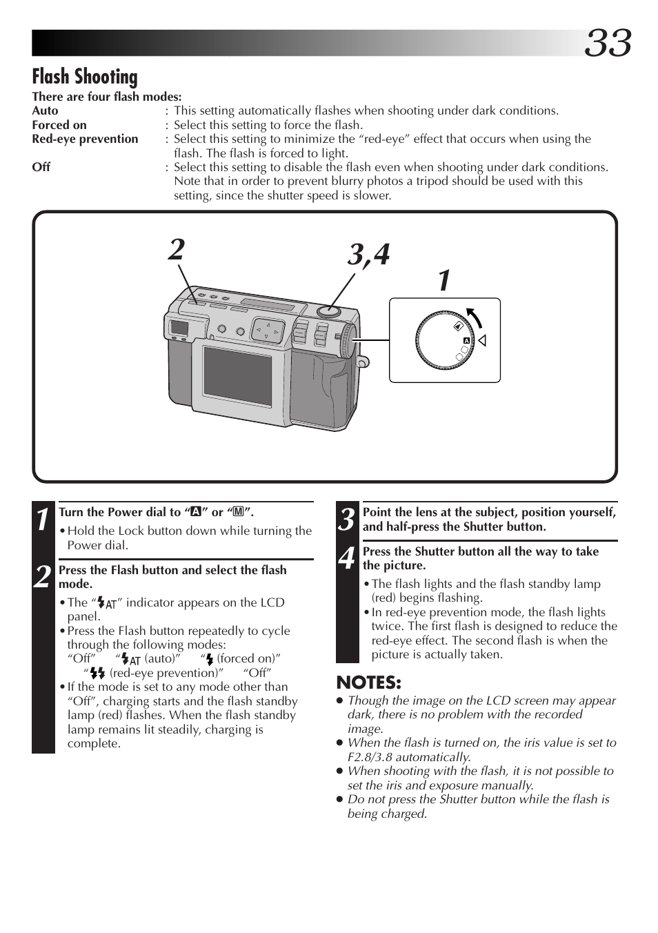 Flash shooting | JVC GC-QX5HD User Manual | Page 33 / 104