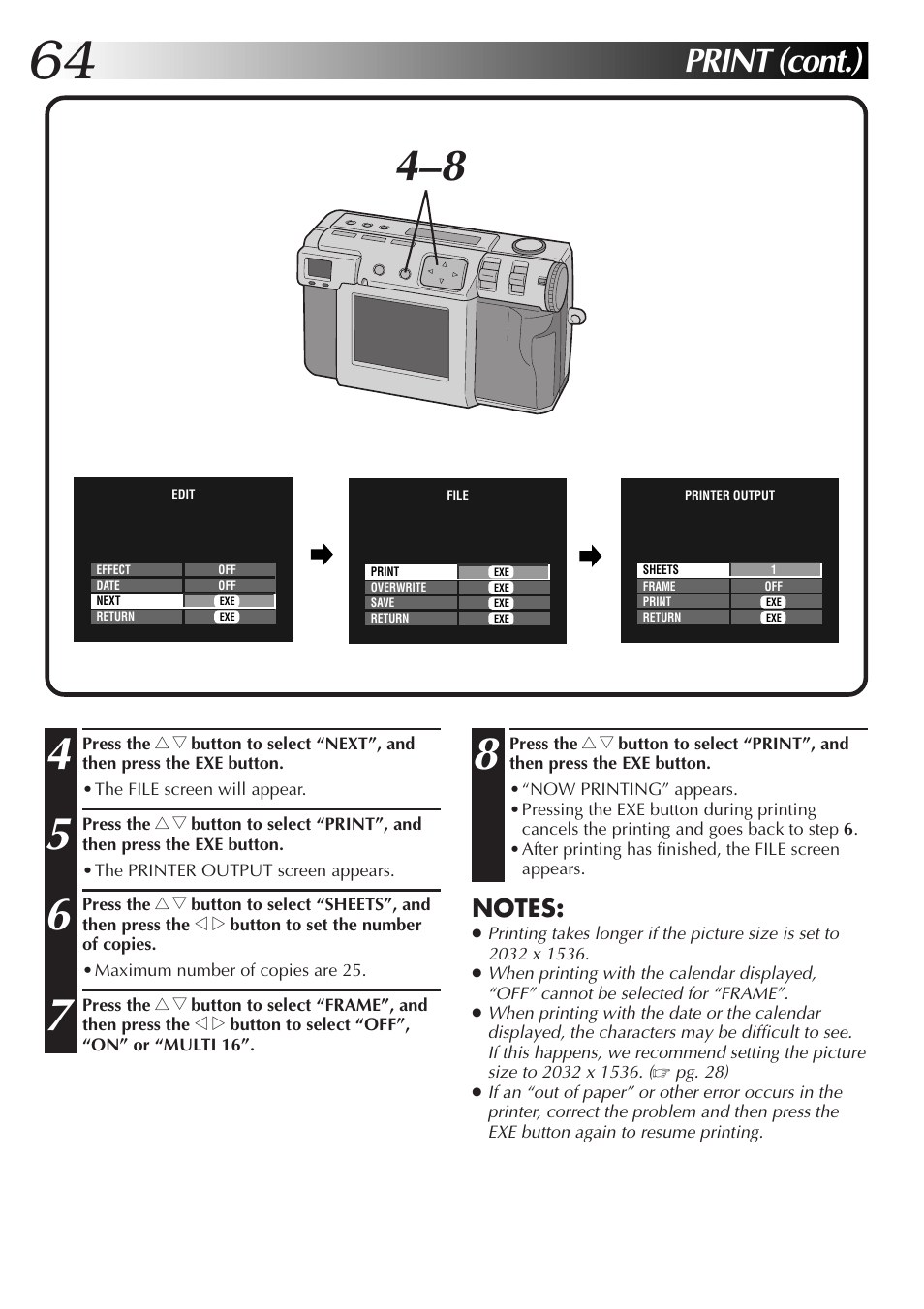 Print (cont.) | JVC GC-QX5HD User Manual | Page 64 / 104