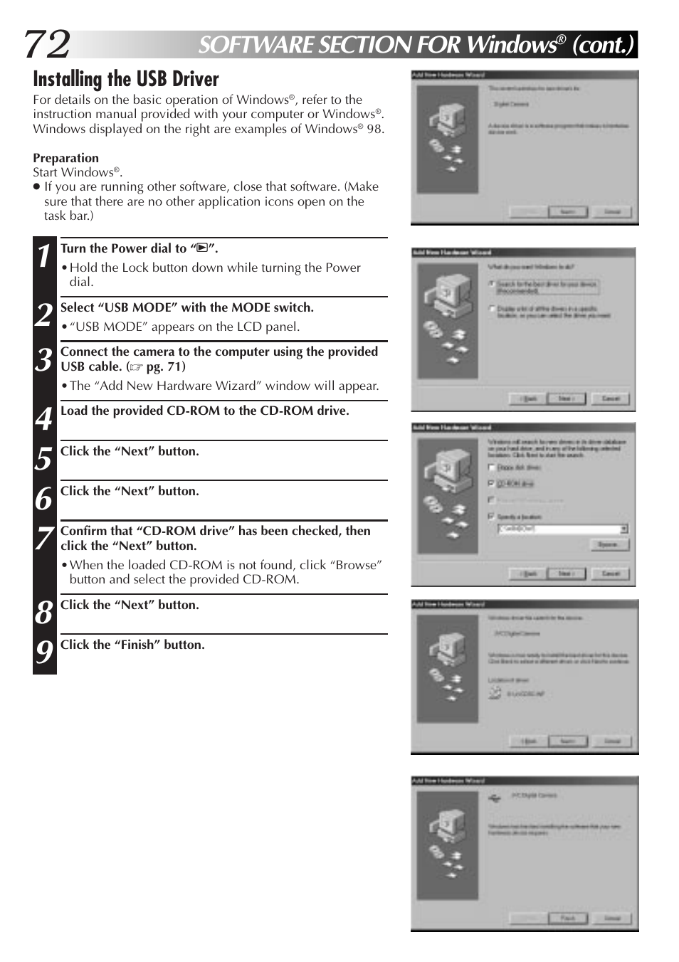 Cont.) | JVC GC-QX5HD User Manual | Page 72 / 104