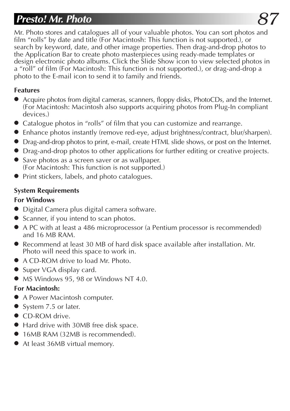 Presto! mr. photo | JVC GC-QX5HD User Manual | Page 87 / 104