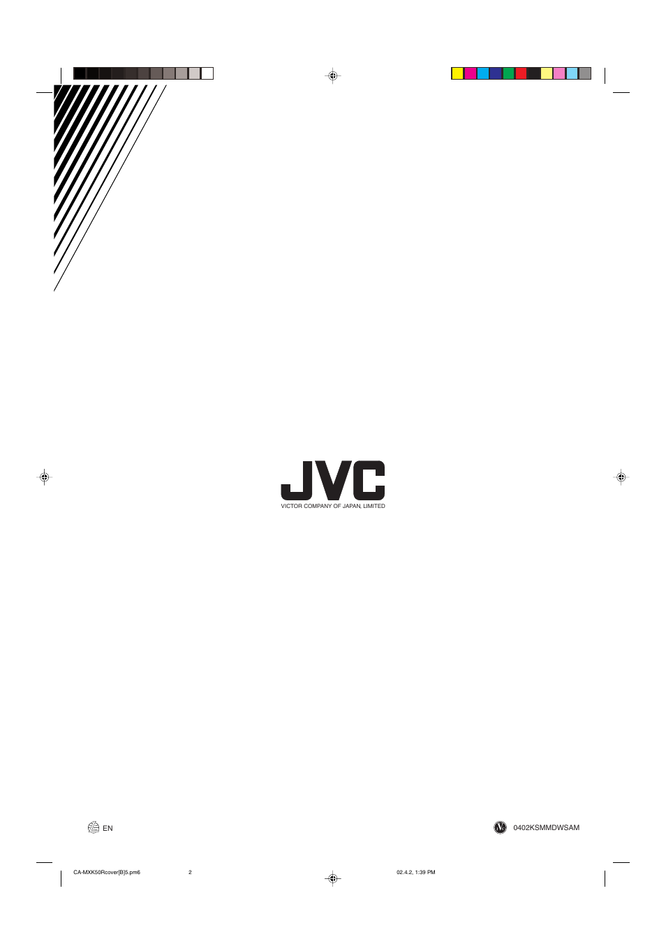 Back cover | JVC CA-MXK50R User Manual | Page 32 / 38