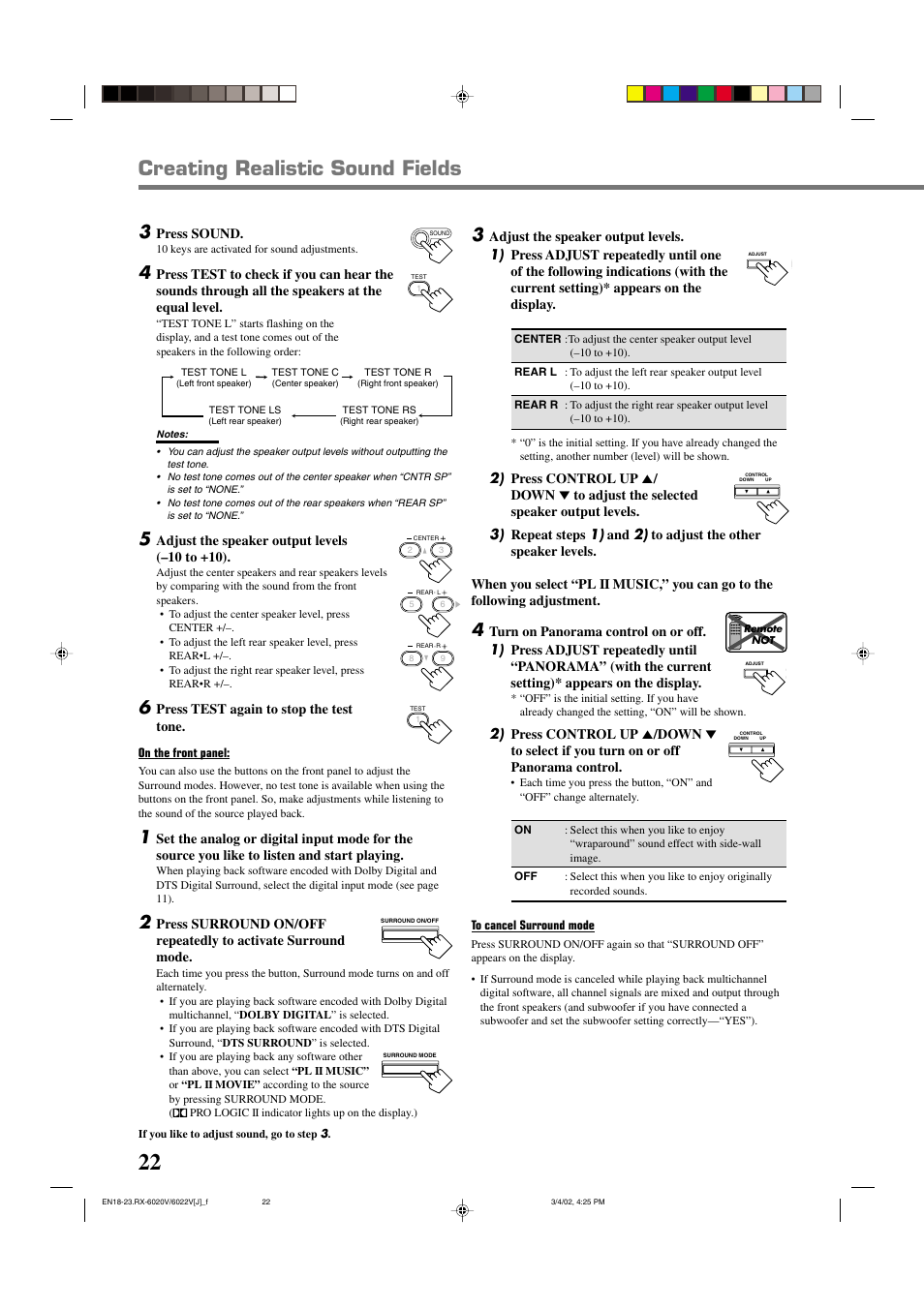 Creating realistic sound fields | JVC RX-6022VSL User Manual | Page 24 / 36