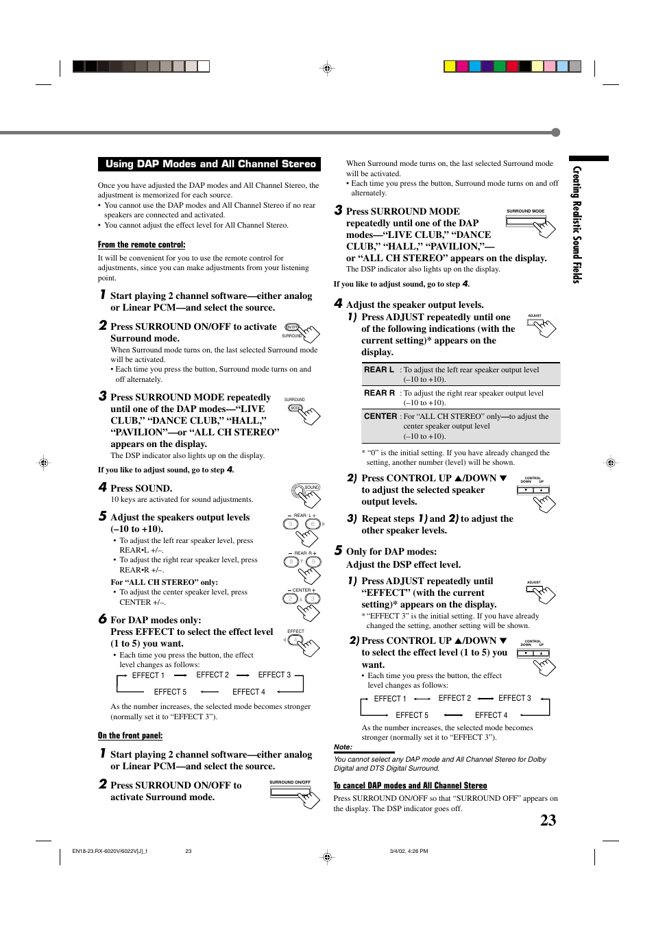 Creating realistic sound fields | JVC RX-6022VSL User Manual | Page 25 / 36