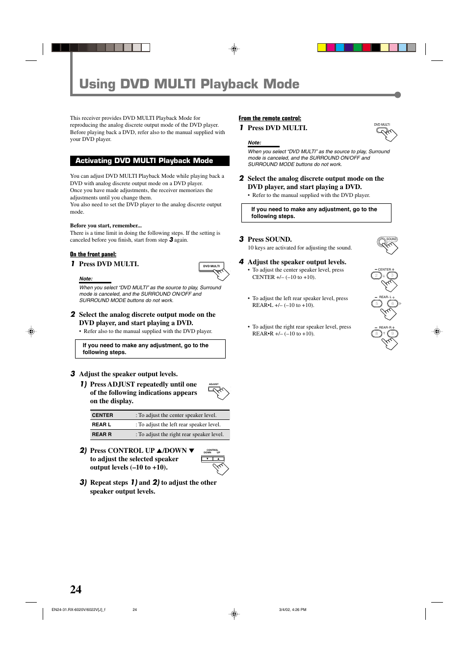 Using dvd multi playback mode | JVC RX-6022VSL User Manual | Page 26 / 36