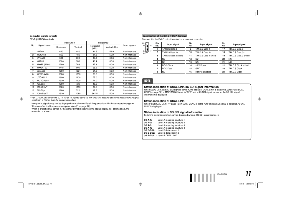 JVC DT-V24G1 User Manual | Page 11 / 28