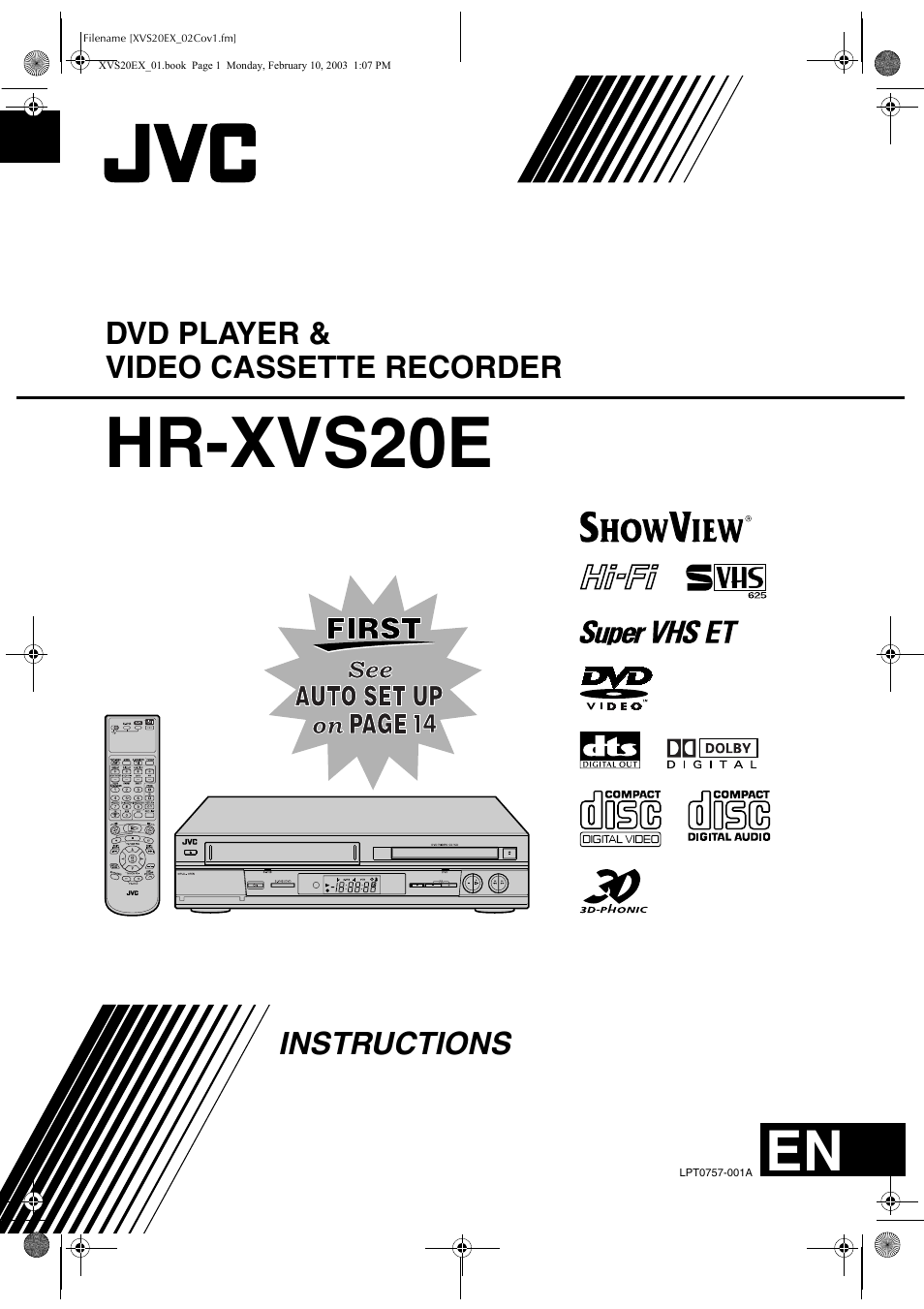 JVC HR-XVS20E User Manual | 96 pages