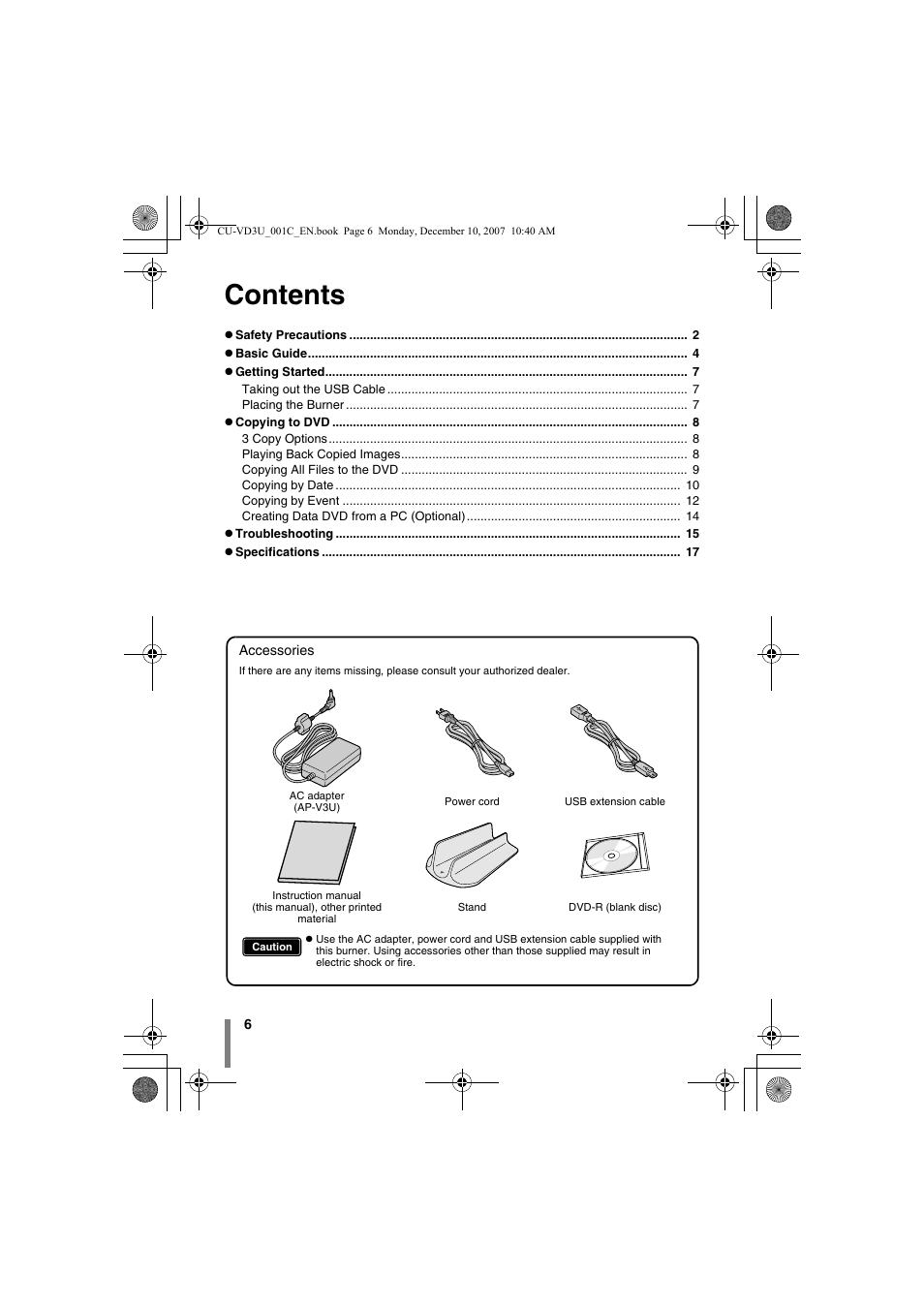 JVC CU-VD3U User Manual | Page 6 / 20