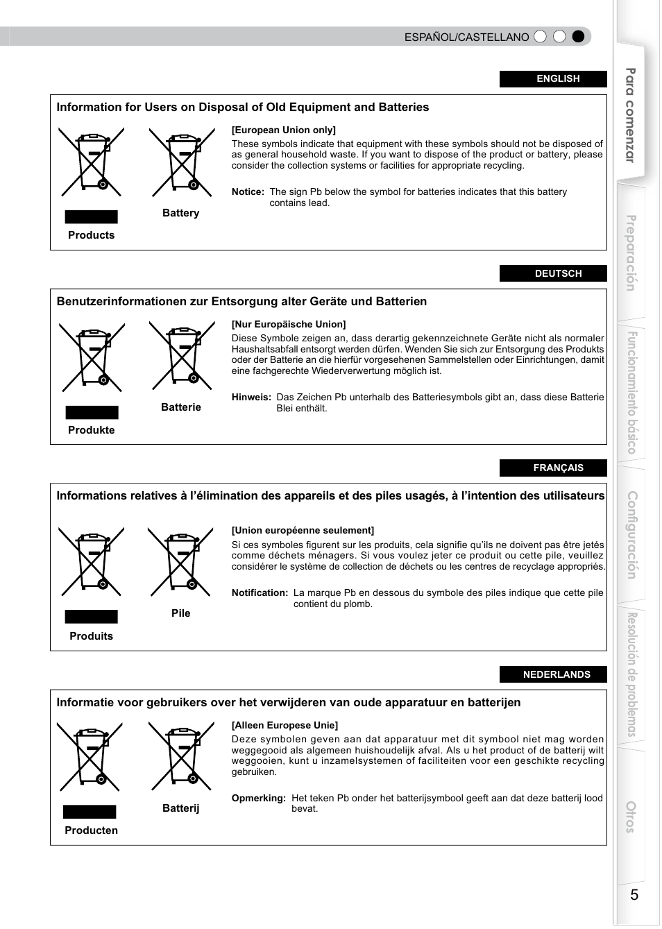 Precauciones de seguridad (continuación), Conexión de la alimentación, Conexión de la alimentación (sólo reino unido) | JVC PB006596599-0 User Manual | Page 125 / 181