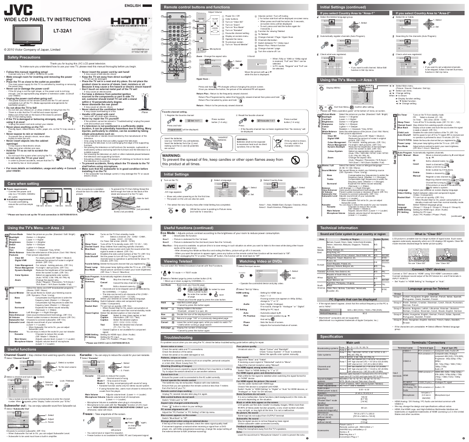 JVC GGT0362-001A-H User Manual | 1 page