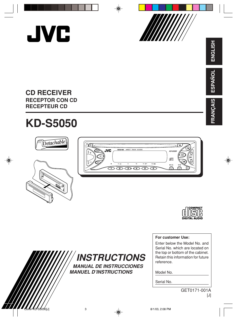 JVC KD-S5050 User Manual | 25 pages