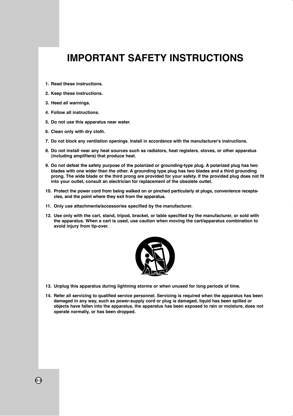 Important safety instructions | JVC LVT2016-001D User Manual | Page 4 / 60