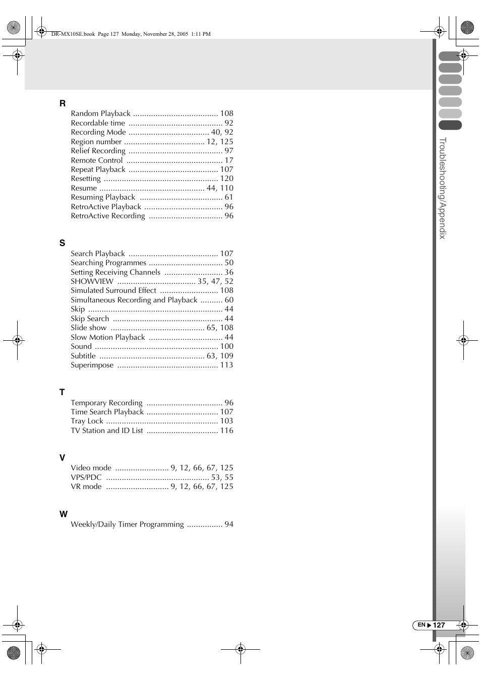 JVC DR-MX10SE User Manual | Page 127 / 128