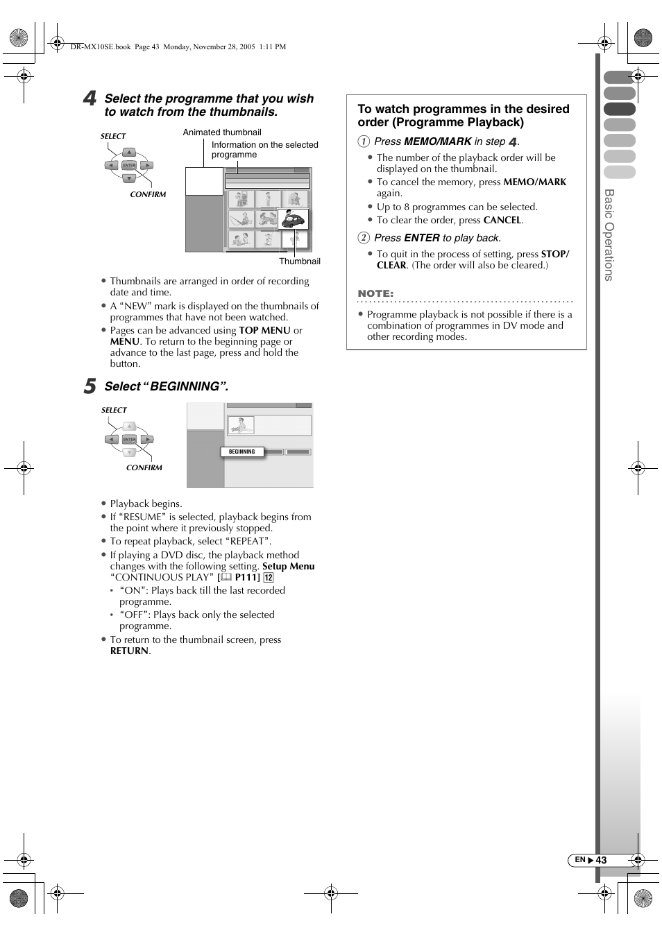 JVC DR-MX10SE User Manual | Page 43 / 128