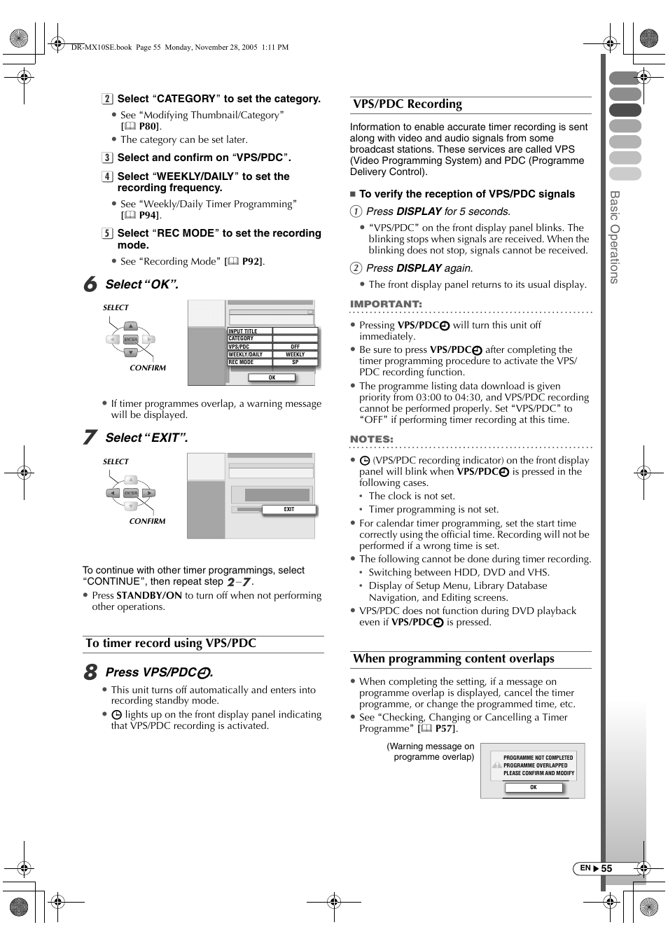 JVC DR-MX10SE User Manual | Page 55 / 128